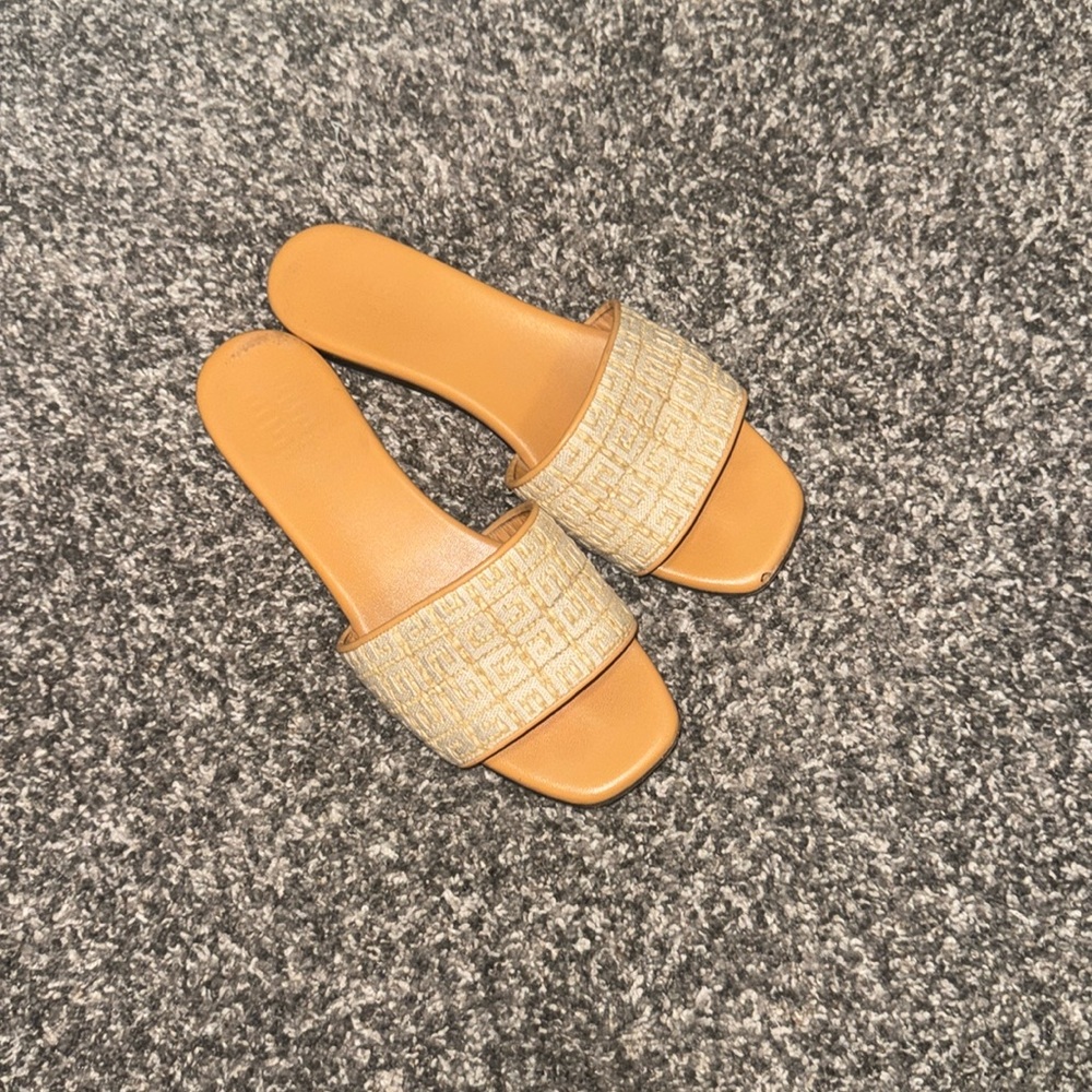 Givenchy 4G Raffia and Leather Sandal